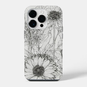 Elegant Wildflowers white and black Case-Mate iPhone 14 Pro Case