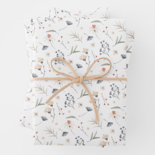 Elegant Wildflowers  Wrapping Paper Sheet