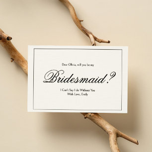 Elegant Will you be my Bridesmaid Proposal Card