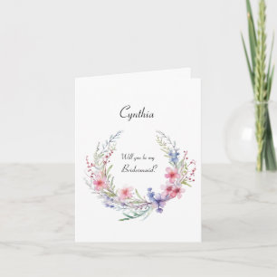 Elegant Will you be my Bridesmaid Proposal Invitation