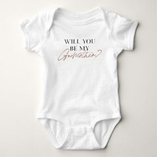 Elegant Will you be my Godmother   Proposal Baby B Bodysuit