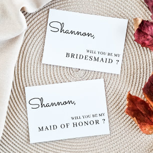 Elegant Will You Be My Maid Of Honour Proposal Car Invitation