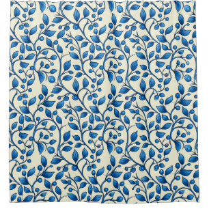 Elegant William Morris Inspired Bud Pattern  Shower Curtain