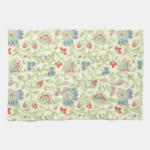 Elegant William Morris Renaissance Floral Tea Towel