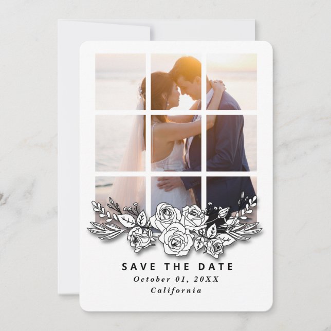 Elegant Window with Image Wedding Save the Date Invitation (Front)