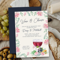 Elegant Wine and Cheese Floral Engagement Party