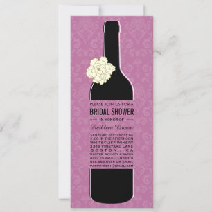 Elegant Wine Bridal Shower Invitations
