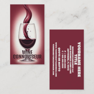 Elegant Wine Connoisseur Business Card