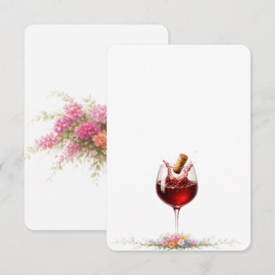 Elegant Wine Glass Splash Wedding Invitation