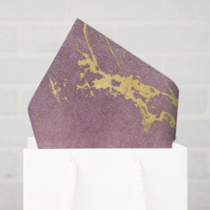 Elegant Wine & Gold Marble Gift Tissue Paper