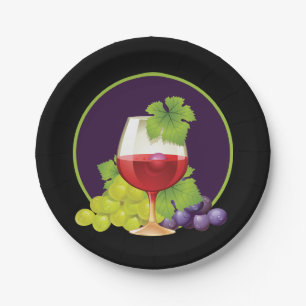 Elegant wine tasting party Paper Placemat Plate