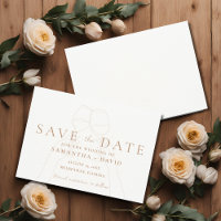 Elegant Wine Toast Save the Date