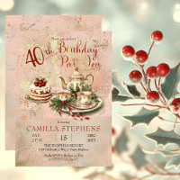 Elegant Winter 40th Birthday Par-Tea Party