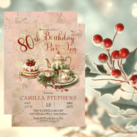 Elegant Winter 80th Birthday Par-Tea Party