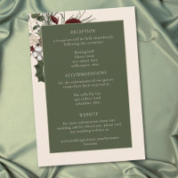 Elegant Winter Berries & Pine Ivory Wedding