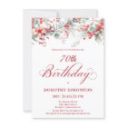 Elegant Winter Berry Botanical 70th Birthday