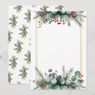 Elegant Winter Botanical Wedding Invitation