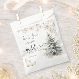 Elegant Winter Bridal Shower Favour Bags