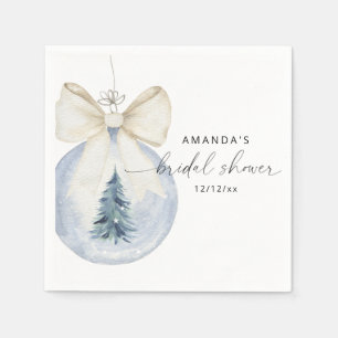 Elegant winter bridal shower napkin