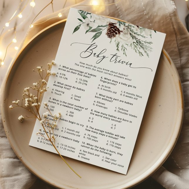 Elegant winter calligraphy baby trivia game (Creator Uploaded)