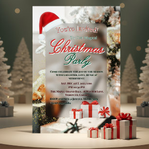 Elegant Winter Christmas Party Invitation