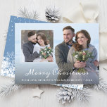 Elegant Winter Christmas Snowflakes 2 Photo Holiday Card<br><div class="desc">Elegant Winter Christmas Snowflakes 2 Photo Holiday Card</div>