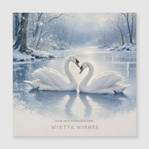 Elegant Winter Christmas with Swan Lake Scene