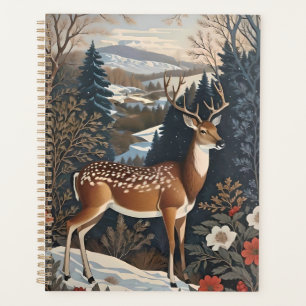 Elegant Winter Deer Nature Design Planner