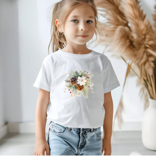 Elegant Winter Evergreen Baby Shower Party T-Shirt