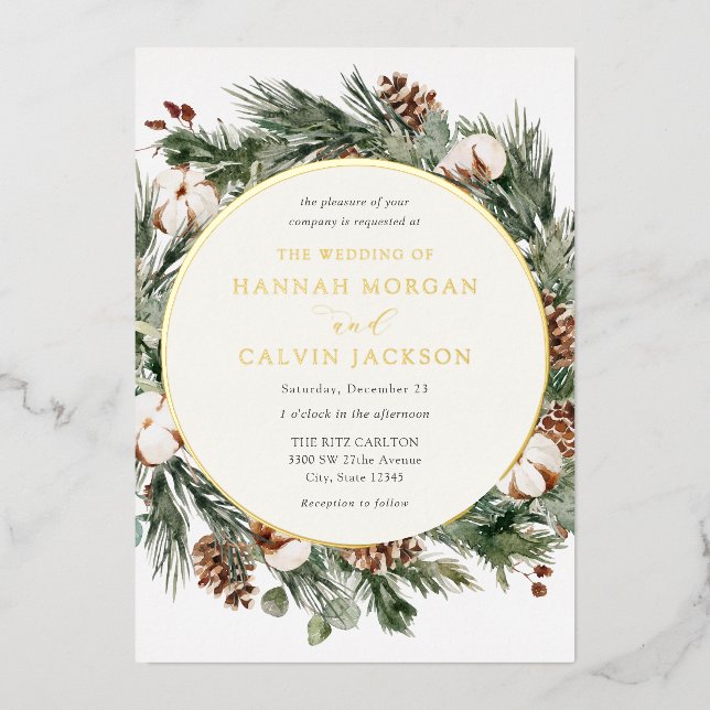 Elegant Winter Evergreen Wedding (Front)