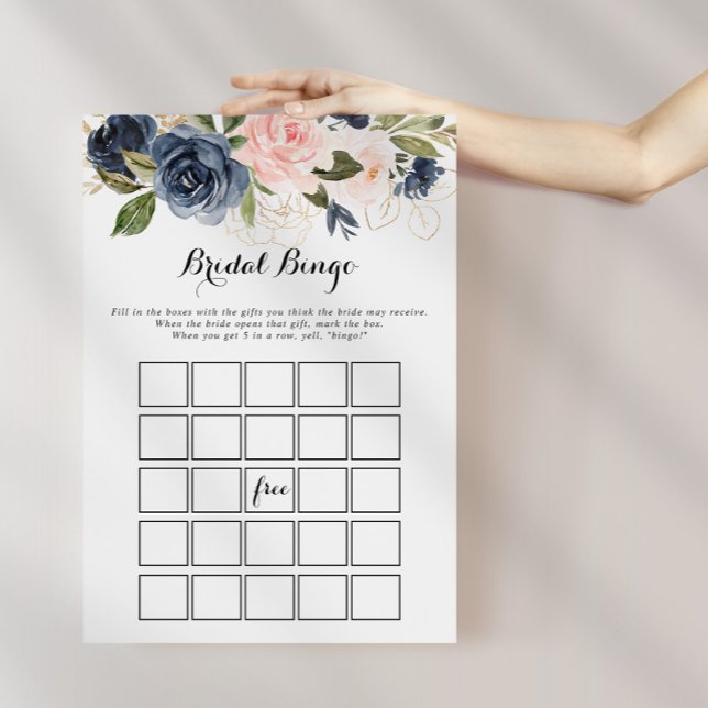 Elegant Winter Floral Bridal Bingo Game (Creator Uploaded)