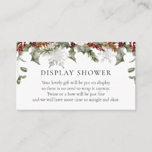 Elegant Winter Floral Display Shower Insert Card