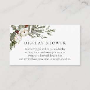 Elegant Winter Floral Enclosure Card