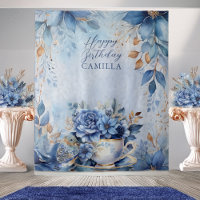 Elegant Winter Floral Teacup Birthday Par-Tea