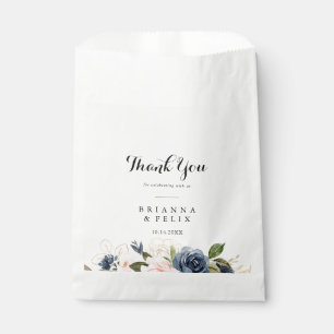 Elegant Winter Floral Thank You Wedding Favour Bags