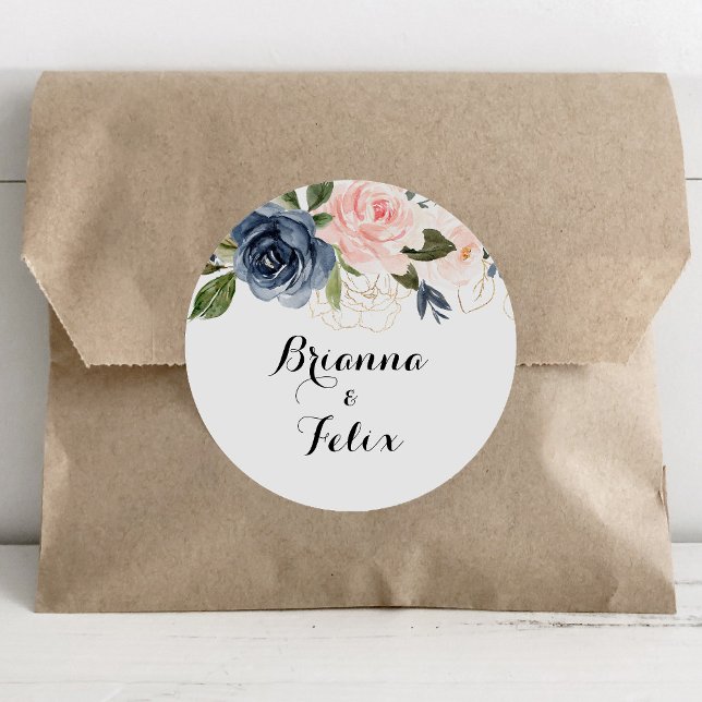 Elegant Winter Floral Wedding Envelope Seals (Creator Uploaded)