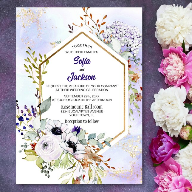 Elegant Winter Floral Wedding Invitation (Creator Uploaded)