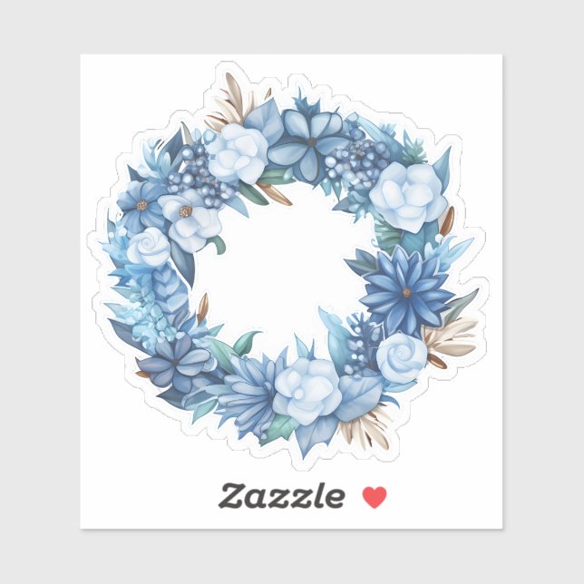 Elegant Winter Flower Wreath (Sheet)