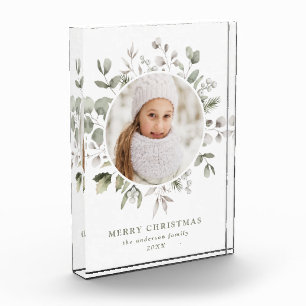 Elegant Winter Foliage and Snowberries Photo