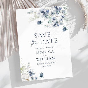 Elegant Winter Foliage Boho Wedding Save the Date