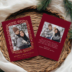 Elegant Winter Foliage Burgundy 2 Photo