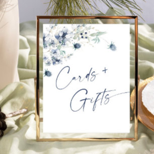 Elegant Winter Foliage Cards & Gifts Wedding Poster