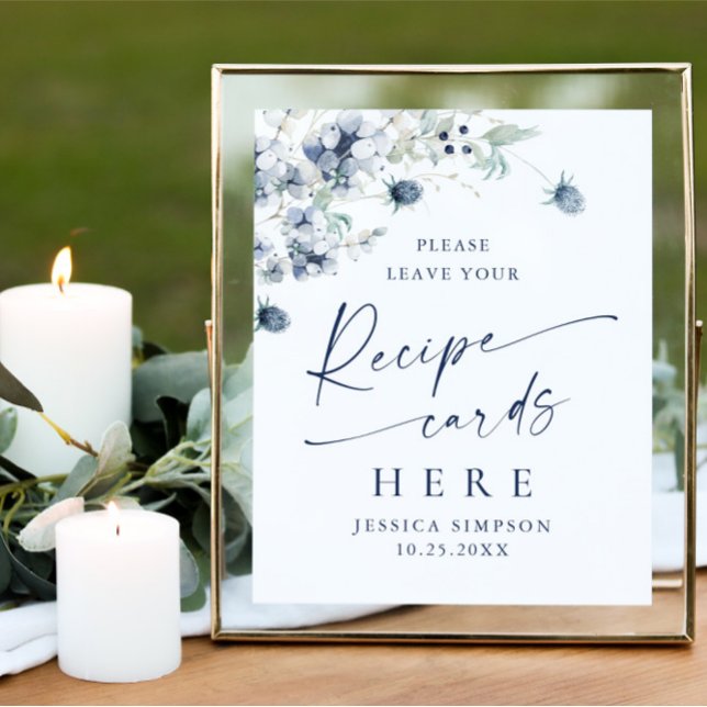 Elegant Winter Foliage Recipe Cards Here Poster (Creator Uploaded)