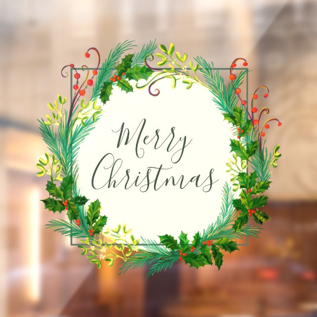 Elegant Winter Foliage Wreath Merry Christmas (Sheet 2)