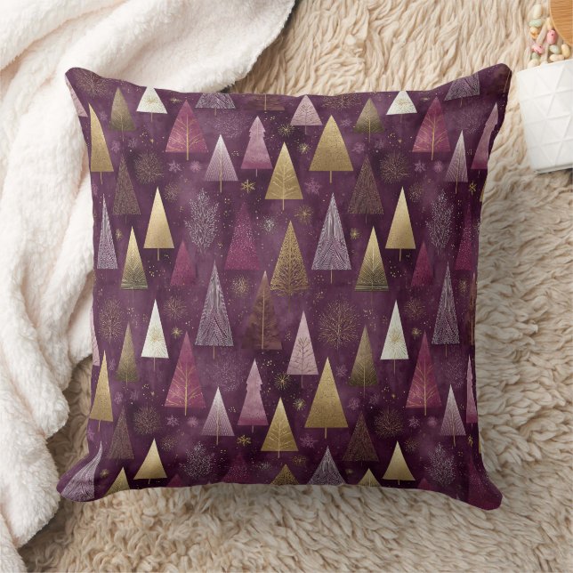 Elegant Winter Forest Christmas Pattern (2) Cushion (Blanket)