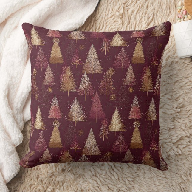 Elegant Winter Forest Christmas Pattern (5) Cushion (Blanket)