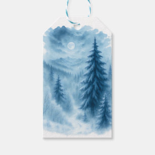 Elegant Winter Forest Corporate Holiday Gifts Gift Tags