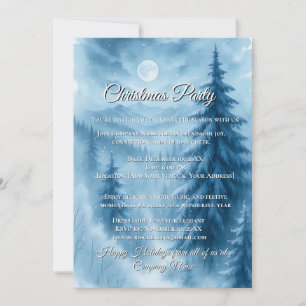 Elegant Winter Forest Corporate Holiday Gifts Invitation