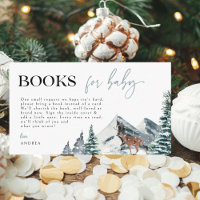 Elegant Winter Forest Deer Books for Baby Shower