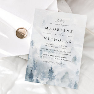 Elegant Winter Forest Wedding Invitation